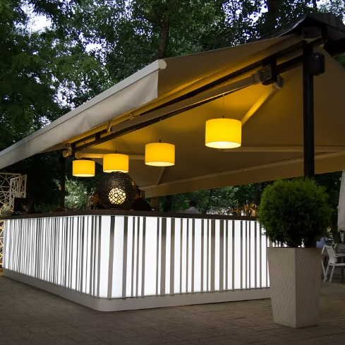 Акриловая столешница для барной стойки для вечеринок с белым светодиодным освещением